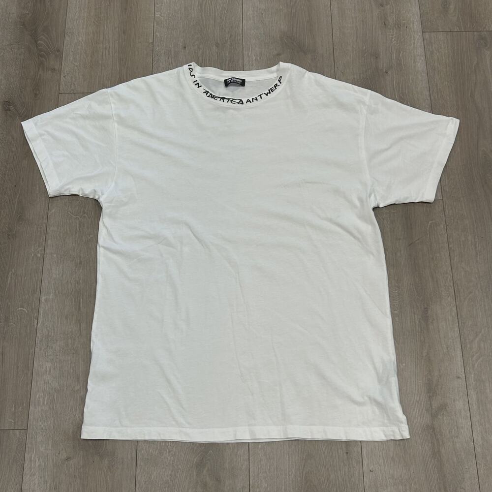 AW21 Raf Simons Antwerp/America Tee T Shirt white size Large L SF